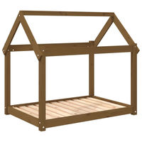 Produktbild von Furnicato Hundebett aus Kiefer Massivholz in Honigbraun 101x70x90 cm