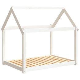 Furnicato Hundebett aus Kiefernholz in Weiß 111x80x100 cm – Bild 1 von 8