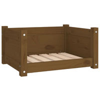 Produktbild von Furnicato Hundebett aus Massivholz Kiefer in Braun 55,5x45,5x28 cm