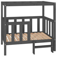 Produktbild von Furnicato Hundebett aus Massivholz Kiefer in Grau 105,5x83,5x100 cm