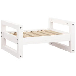 Furnicato Hundebett aus Massivholz Kiefer in Weiß 55,5x45,5x28 cm – Bild 1 von 8