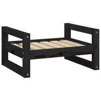 Produktbild von Furnicato Hundebett aus Massivholz Kiefer Schwarz 55,5x45,5x28 cm