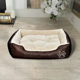 Furnicato Hundebett aus Stoff in Braun und Beige XXL – Bild 1 von 2