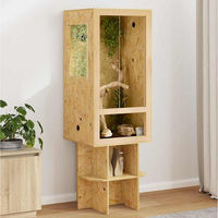 Produktbild von furnicato Terrarium aus OSB Holz Braun 50 x 50 x 150 cm für Reptilien und Nagetiere