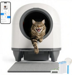 Furnicopia Katzentoilette XXL Selbstreinigend mit Wifi und Geruchsneutralisierung Weiß – Bild 1 von 5