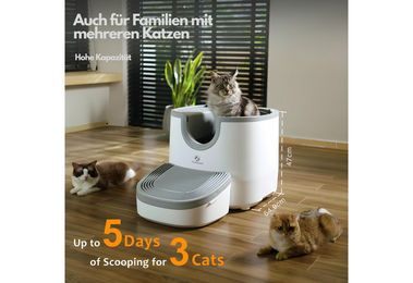 Furoomate Automatische Katzentoilette mit Selbstreinigung Jumbo in Weiß – Bild 1 von 4