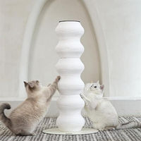 Produktbild von Furrytail Kratzsäule aus natürlichem Sisal für Kitten und kleine Katzen, Weiß, 90 cm