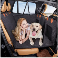Produktbild von Futicare Autoschondecke für Hunde mit Erweiterung und harter Bodenplatte, wasserdicht aus Oxford-Gewebe, Schwarz