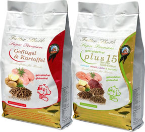 Produktbild von Futter Shuttle Getreidefreies Hundetrockenfutter Sparpaket mit Geflügel Lachs oder Hirsch für alle Altersstufen 20 kg