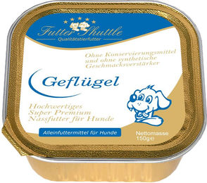 Produktbild von Futter Shuttle Hund Nassfutter Geflügel in der Schale ohne Konservierungsstoffe und Zucker