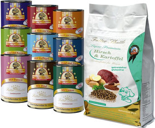 Produktbild von Futter Shuttle Hund Nassfutter Hirsch Dose für Allergiker Haut und Fell 7500g