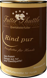 Produktbild von Futter Shuttle Hund Nassfutter Rind Hypoallergen Monoprotein Getreidefrei 400g Dose