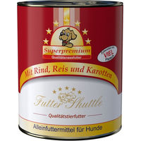 Produktbild von Futter Shuttle Hund Nassfutter Rind in der Dose laktosefrei und ohne Konservierungsstoffe 800g