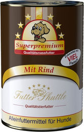 Futter Shuttle Hund Nassfutter Rind Laktosefrei Ohne Konservierungsstoffe und Zucker 400g Dose – Bild 1 von 1