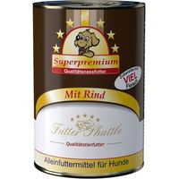 Produktbild von Futter Shuttle Hund Nassfutter Rind Laktosefrei Ohne Konservierungsstoffe und Zucker 400g Dose