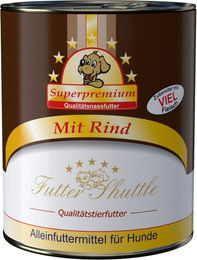 Produktbild von Futter Shuttle Hund Nassfutter Rind Laktosefrei und Ohne Konservierungsstoffe 800g Dose