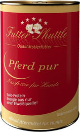 Futter Shuttle Hunde Nassfutter Pferd Monoprotein Hypoallergen für allergische Hunde 400g Dose – Bild 1 von 1