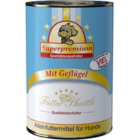 Produktbild von Futter Shuttle Hundefutter Nassfutter Geflügel laktosefrei ohne Konservierungsstoffe und Zucker 400g Dose
