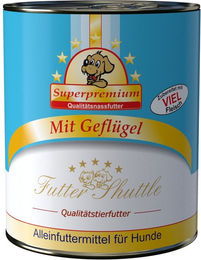 Futter Shuttle Hundefutter Nassfutter Geflügel laktosefrei ohne Konservierungsstoffe und Zucker 800g Dose – Bild 1 von 1