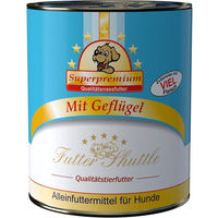 Produktbild von Futter Shuttle Hundefutter Nassfutter Geflügel laktosefrei ohne Konservierungsstoffe und Zucker 800g Dose