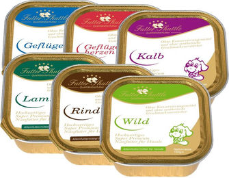 Produktbild von Futter Shuttle Hundefutter Nassfutter Geflügel Schalen ohne Konservierungsstoffe und Zucker