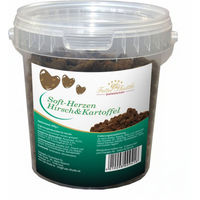 Produktbild von Futter Shuttle Hundeleckerlies Soft Herzen mit Hirsch und Kartoffel Getreidefrei Hypoallergen 450g