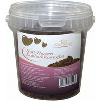 Produktbild von Futter Shuttle Hundeleckerlies Soft Herzen mit Lachs und Kartoffel getreidefrei 450g