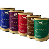 Produktbild von Futter Shuttle Hypoallergenes Hund Nassfutter ohne Getreide Sortenmix Rind Lamm Huhn Känguru Pferd 400g Dose