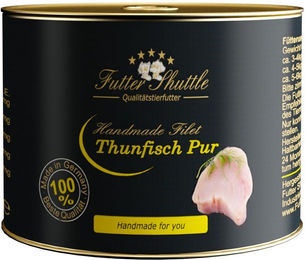 Produktbild von Futter Shuttle Katzen Nassfutter Filets Thunfisch Pur Adult Getreidefrei Glutenfrei Laktosefrei 140g Dose