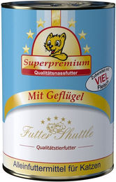 Produktbild von Futter Shuttle Katzen Nassfutter Geflügel ohne Konservierungsstoffe und Zucker 400g Dose