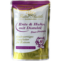 Produktbild von Futter Shuttle Katzen Nassfutter Gold Edition Ente und Huhn mit Distelöl getreidefrei