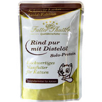 Produktbild von Futter Shuttle Katzen Nassfutter Gold Edition Rind mit Distelöl getreidefrei hypoallergen monoprotein