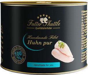 Produktbild von Futter Shuttle Katzen Nassfutter Huhn Filets Adult getreidefrei glutenfrei laktosefrei 140g Dose
