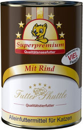 Produktbild von Futter Shuttle Katzen Nassfutter Rind ohne Konservierungsstoffe und Zucker 400g Dose