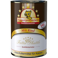 Produktbild von Futter Shuttle Katzen Nassfutter Rind ohne Konservierungsstoffe und Zucker 400g Dose