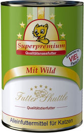 Produktbild von Futter Shuttle Katzen Nassfutter Wild ohne Konservierungsstoffe und Zucker 400g Dose