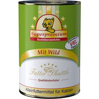 Produktbild von Futter Shuttle Katzen Nassfutter Wild ohne Konservierungsstoffe und Zucker 400g Dose