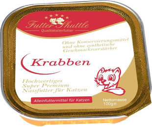 Produktbild von Futter Shuttle Nassfutter für Katzen mit Garnele in der Schale glutenfrei laktosefrei ohne Konservierungsstoffe und ohne Zucker
