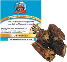 Produktbild von Futter Shuttle Putenhälse Naturkauartikel für Hunde ohne Konservierungsstoffe und Zucker 250g