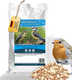 Produktbild von Futterbauer Erdnusskerne teilblanchiert Vogelfutter für Wildvögel und Eichhörnchen 10kg