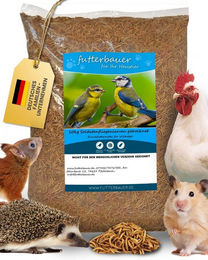 Produktbild von Futterbauer Ergänzungsfutter mit Soldatenfliegenlarven für Vögel, Fische, Hühner und Nager 10kg