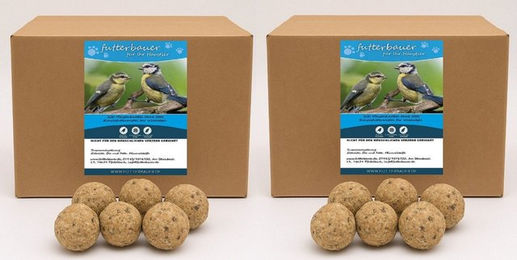 Produktbild von Futterbauer Meisenknödel Vogelfutter für Meisen Spatzen und Wildvögel 2 x 100 Stück
