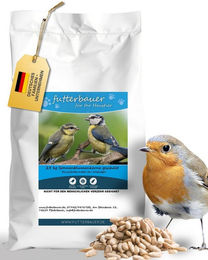 Futterbauer Vogelfutter geschälte Sonnenblumenkerne für Wildvögel 25 kg – Bild 1 von 1