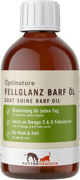 Futtermedicus Optinature Fellglanz Barf Öl zur Unterstützung von Haut, Fell, Nieren, Leber und Gelenken 250g – Bild 1 von 1