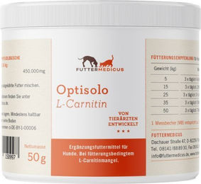 Futtermedicus Optisolo L-Carnitin Light Pulver zur Gewichtskontrolle und Leberunterstützung 1000g – Bild 1 von 1