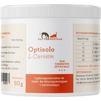 Produktbild von Futtermedicus Optisolo L-Carnitin Light Pulver zur Gewichtskontrolle und Leberunterstützung 1000g