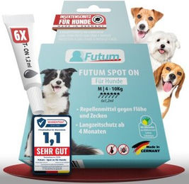 FUTUM Spot On Zeckenschutz und Parasitenabwehr für Hunde gegen Flöhe und Zecken 6x1,2ml - 7,2 ml – Bild 1 von 5