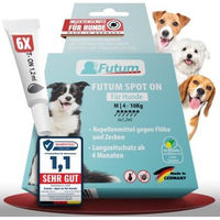 Produktbild von FUTUM Spot On Zeckenschutz und Parasitenabwehr für Hunde gegen Flöhe und Zecken 6x1,2ml - 7,2 ml