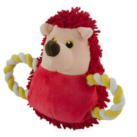 Produktbild von Fuzzle Hundespielzeug Hedgie Pull Me Plüschspielzeug für Welpen in Rot zur Zahnpflege