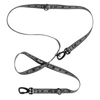 Produktbild von FuzzYard Active Multi 6-in-1 Hundeleine aus Nylon mit reflektierenden Elementen und Sicherheitskarabiner in Schwarz - 210 cm